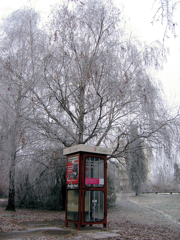 Phone booth.