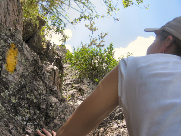 The mountain got much steeper when we were almost there.