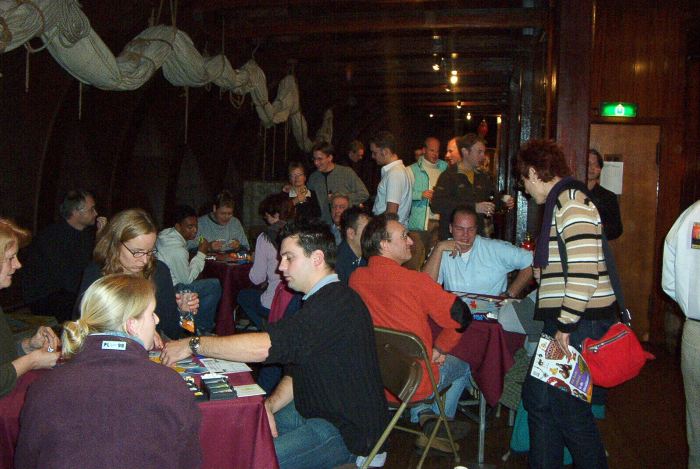 The tables are full now.