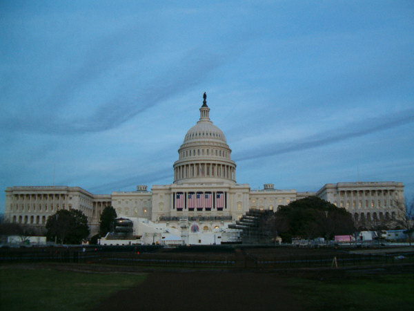 Stage in front of the Capitol.