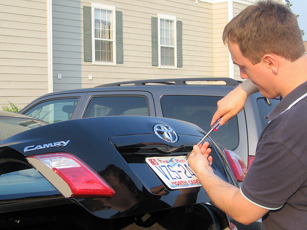 Real tag for our car.