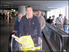 At Schiphol Airport, Amsterdam. 