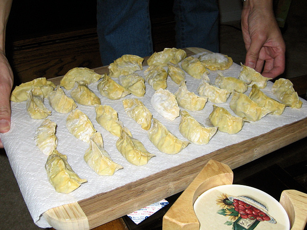 Home made dumplings.