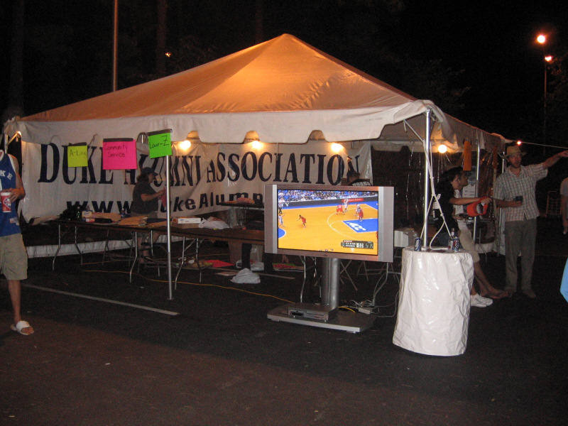 The basket ball team on TV.