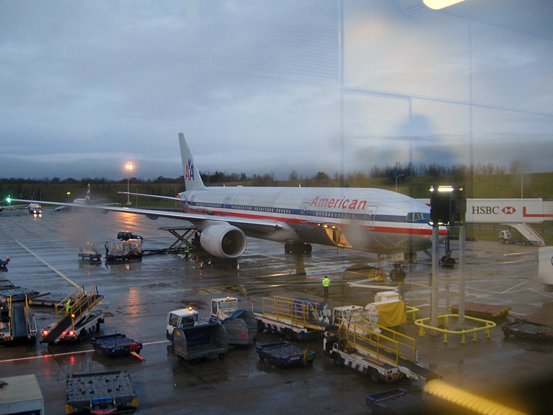 The American Airlines plane.