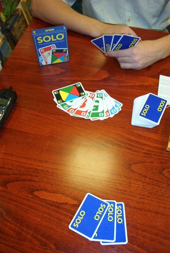 The first new game of the evening: Solo.